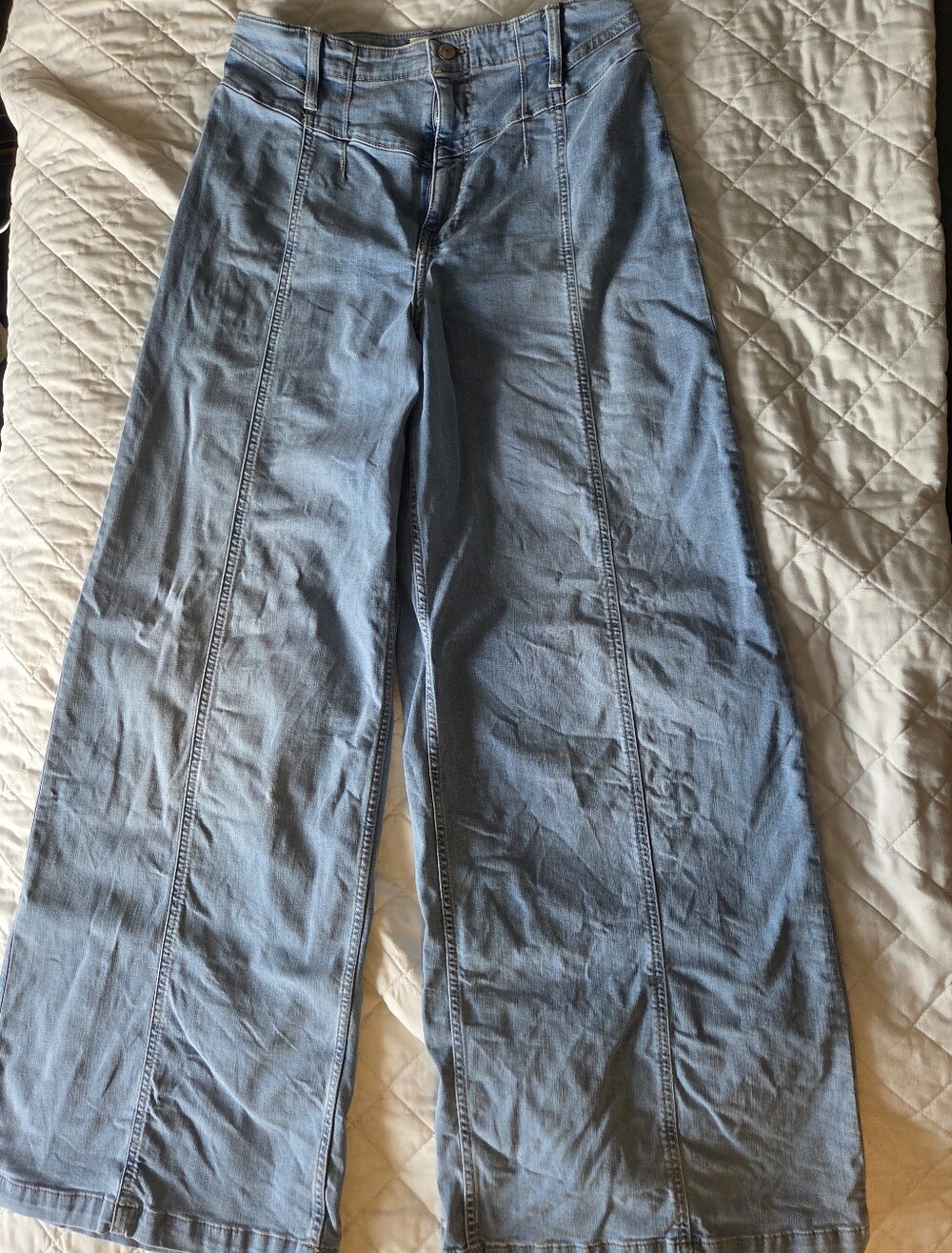 We The Free Light Wash Wide Leg Jeans